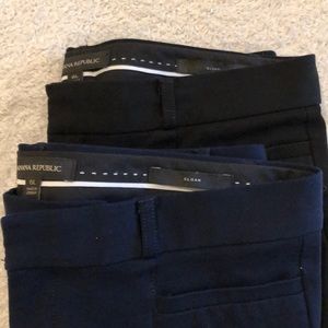 Two pairs banana republic sloan cropped pants, 6L